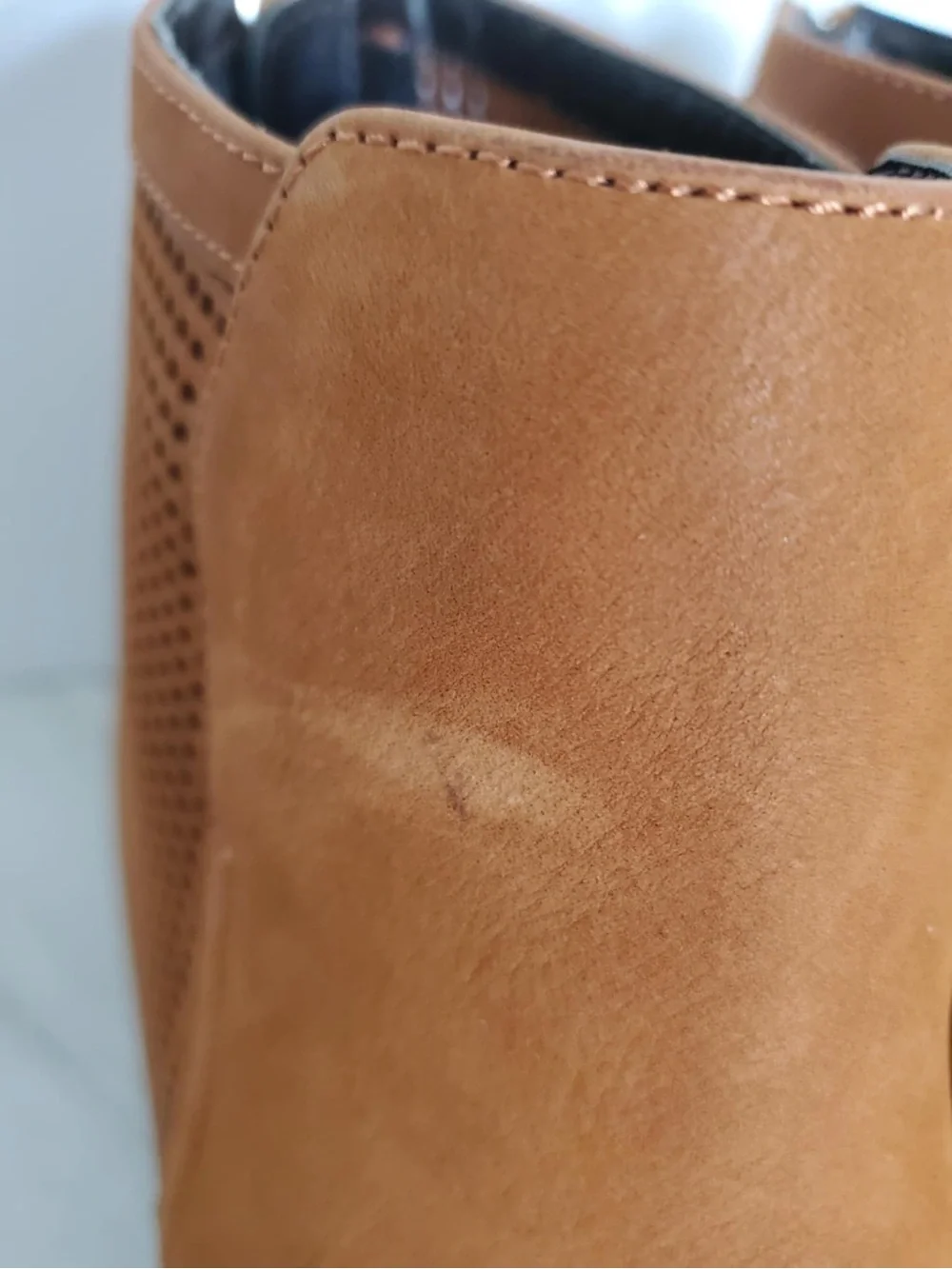 David Tate Kaci Womens Brown Leather Ankle Boots Stacked Heel